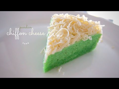 STEAMED CHIFFON PANDAN CHEESE CAKE | EASY RECIPE