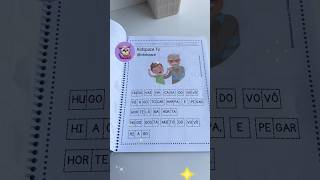 Textos fatiados - sílabas simples | Material divertido para aprender a ler em casa | Leitura
