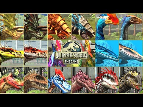ALL 14 GEN 1 VS GEN 2 | Jurassic World The Game - Spinosaurus, Giganotosaurus, Therizinosaurus