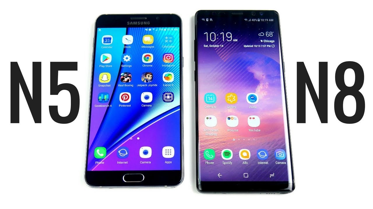 Samsung Galaxy Note 5 vs Galaxy Note 8 Speed Test!