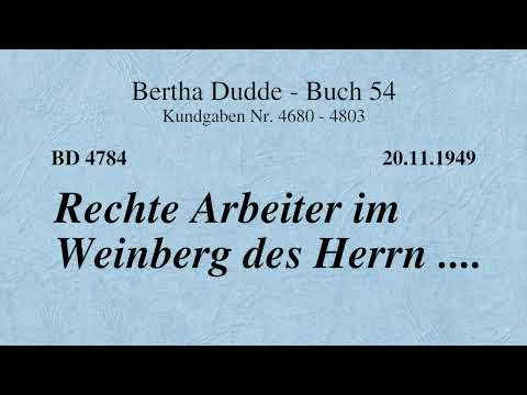 BD 4784 - RECHTE ARBEITER IM WEINBERG DES HERRN ....