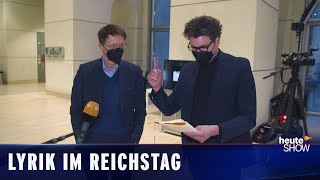 Lutz van der Horst wird Parlamentspoet im Bundestag | heute-show