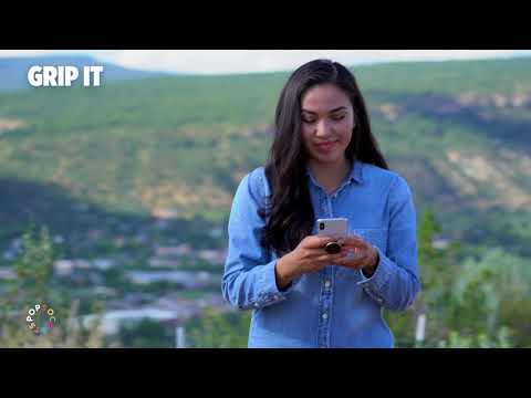 Popsockets 2 Metallic Diamond Juodas 800504 telefono laikiklis ir stovas - premium video