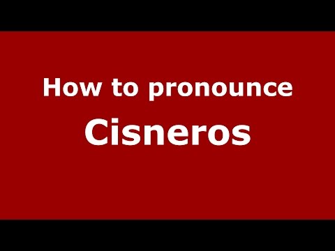 How to pronounce Cisneros (Colombian Spanish/Colombia)  - PronounceNames.com