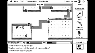 Macintosh Game: Rogue (1985 Epyx)