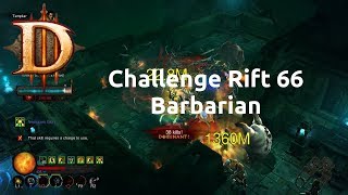 Diablo 3 - Challenge Rift - Challenge 66 - Barbarian - Epic Fail
