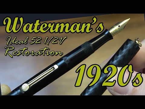 100-YEAR-OLD Waterman's Ideal 52 1/2V Fountain Pen...Can It Be Restored?