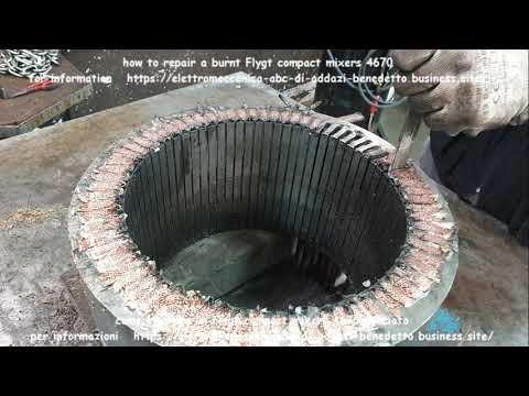 how to repair a Flygt mixer    come riparare un mixer flygt