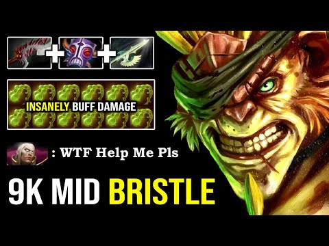 THAT'S HOW 9K BRISTLEBACK SOLO MID AGAINST INVOKER 100% Got Out of Control 7.27 IMBA DotA 2