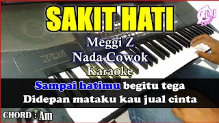 Download lagu SAKIT HATI Karaoke Meggi Z Nada Cowok | Cover Korg Pa300 Chord & Lirik mp3