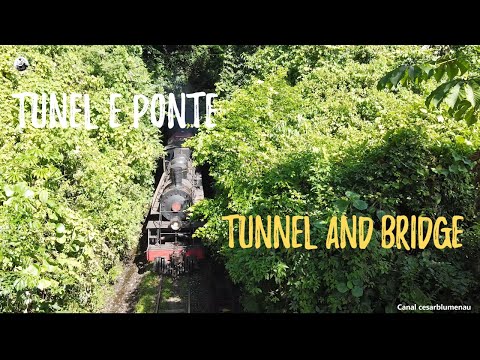 🇧🇷  Trem no túnel e na ponte /Train in the tunnel and bridge - 2023 - (Brasil) #steam