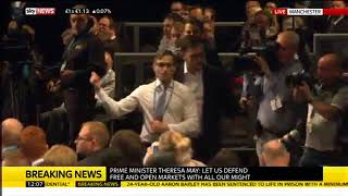 Theresa May handed P45 during keynote speech at Tory Party Conference by Simon Brodkin / Lee Nelson