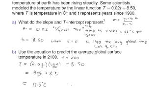 Mathematical Models - Worked example 1