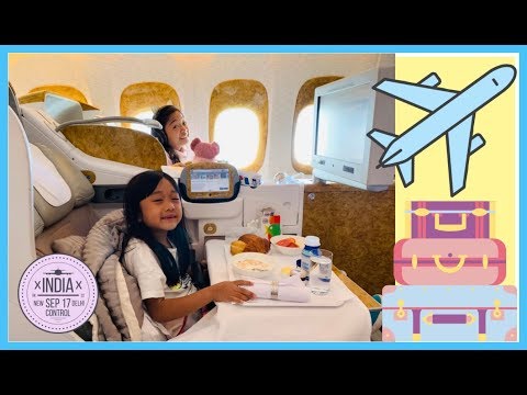 Kaycee & Rachel's first Business Class Airplane Ride