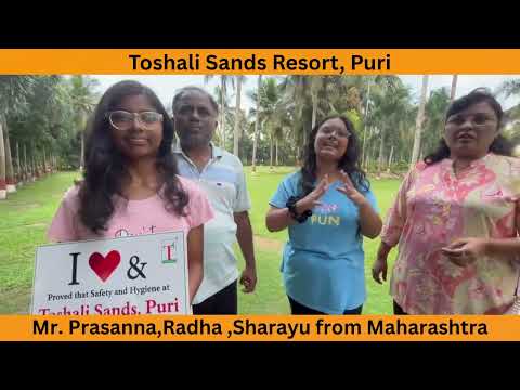 Mr. Prasanna Mohod, Miss. Radha Mohod ,Miss Sharayu Mohod from Maharashtra at Toshali Sands Puri