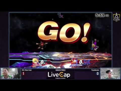 EGLX 2016 - EGE Chrim Foish (Diddy) vs Psychokinetic (Toon Link) - SSB4 Pools