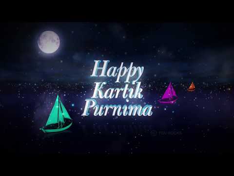 Happy Kartik Purnima wishes greetings animation