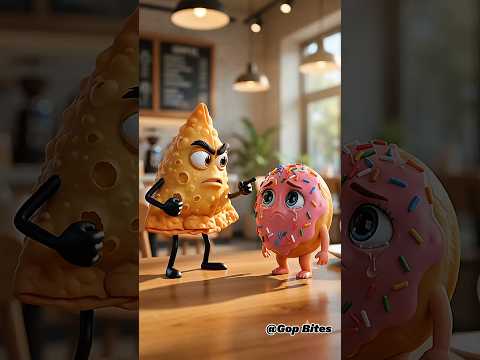 🥺 Samosa Broke Donut's Heart 💔🍩#shorts #foodanimation #samosa