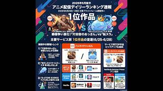 2026/06/25-2026/06/28 - Daily SVOD Anime Ranking｜独占配信明けのおっさん剣聖が大爆発