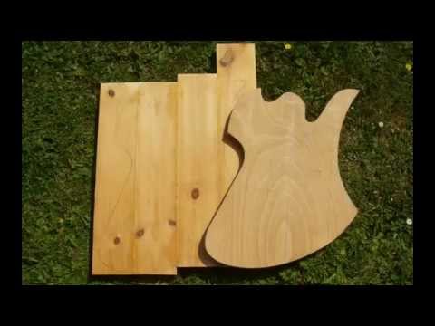 Pine & Plywood Mockingbird Guitar Body Part 1/3