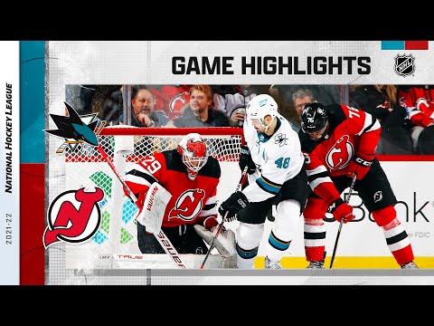 Sharks @ Devils 11/30/21 | NHL Highlights