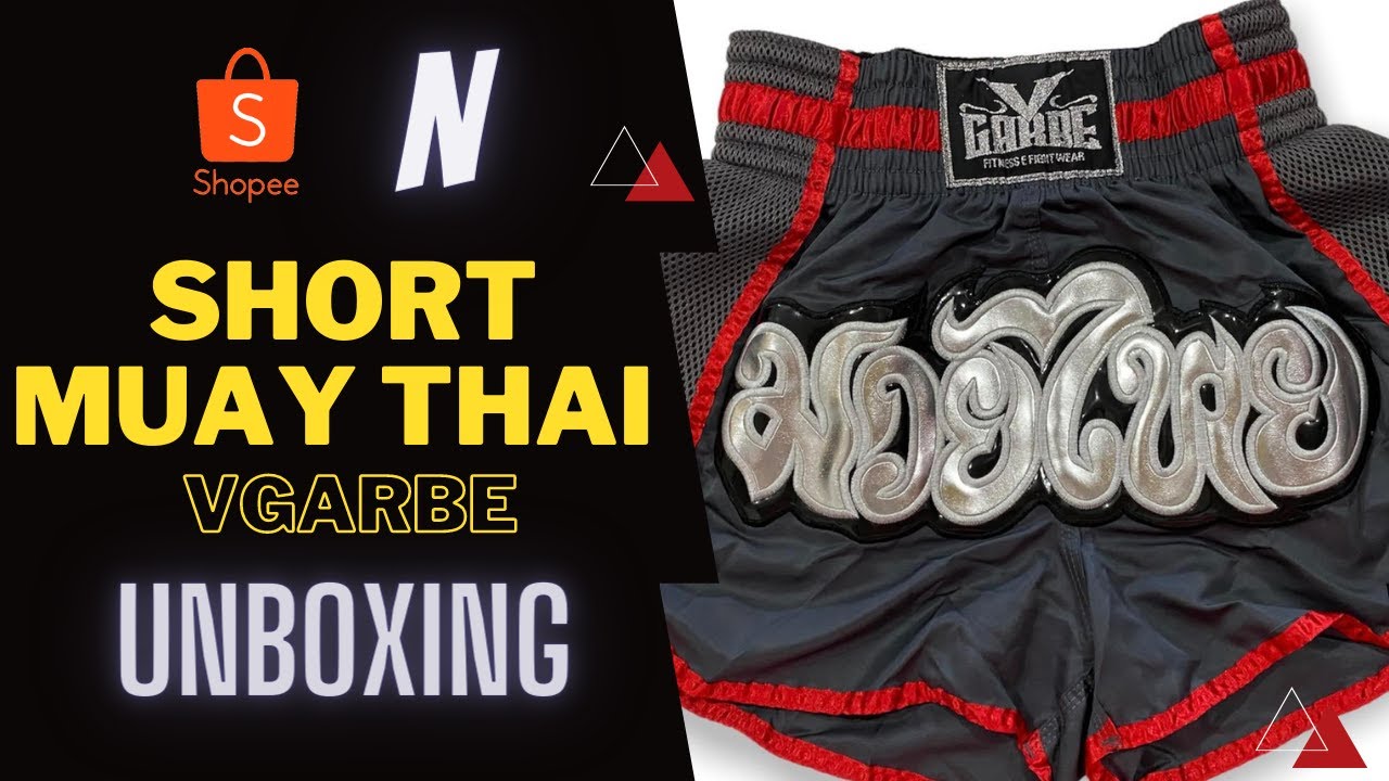 [UNBOXING] SHORT MUAY THAI VGARBE GO CHAMPIONS GRAFITE COM VERMELHO #unboxing #vgarb #muaythai