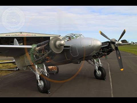 DH Mosquito TV959 Engine Run August 20th 2016.