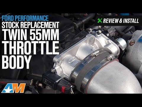 2005-2010 Mustang GT Ford Performance Stock Replacement Twin 55mm Throttle Body Review & Install