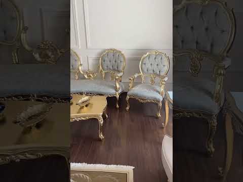 Solid wood luxury sofa set