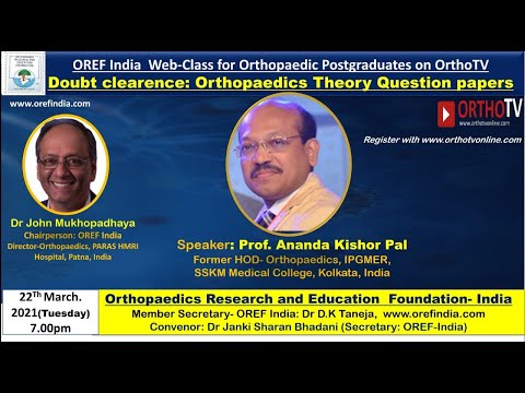 OREF India Webclass for Orthopaedic Postgraduates on OrthoTV
