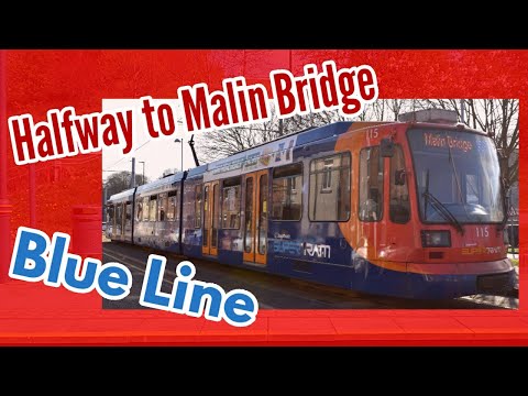 Halfway to Malin Bridge | FULL JOURNEY | Sheffield Supertram Blue Route (via Cathedral)