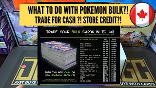 WHAT TO DO WITH POKEMON BULK?! How about some cash or trade credit!  What we do at justguyswithcards