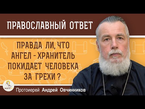 ПРАВДА ЛИ, ЧТО ЗА ГРЕХИ АНГЕЛ-ХРАНИТЕЛЬ ПОКИДАЕТ ЧЕЛОВЕКА?  Протоиерей Андрей Овчинников