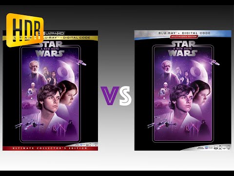 ▶ Comparison of Star Wars: Episode IV - A New Hope 4K (4K DI) HDR10 vs Regular Version