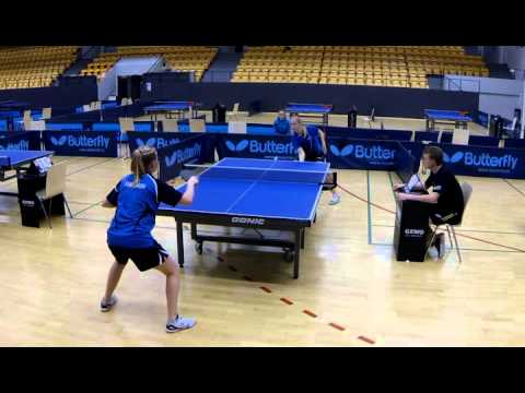 131129 1. Division Damer, Karoline Petersen - Louise Jakobsen