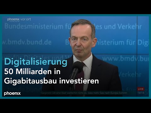 Volker Wissing zur Gigabitstrategie und Klimaschutz-Sofortmaßnahmen am 13.07.22