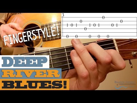 Deep River Blues - Traditional FINGERSTYLE Tune | Bluegrass Guitar Lesson with TAB