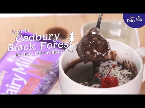 Cadbury Dairy Milk Recipes: Lost in Cadbury Black Forest Molten Chocolate Cake