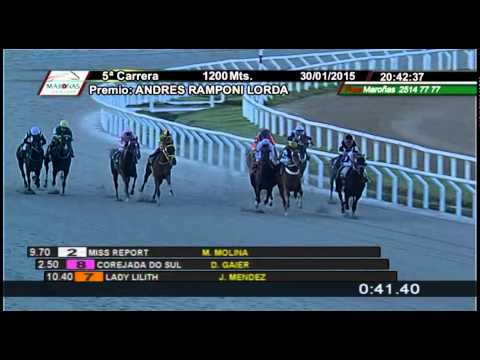 30/01/2015 – Hipodromo Maroñas – Carrera 5 – ANDRES RAMPONI LORDA
