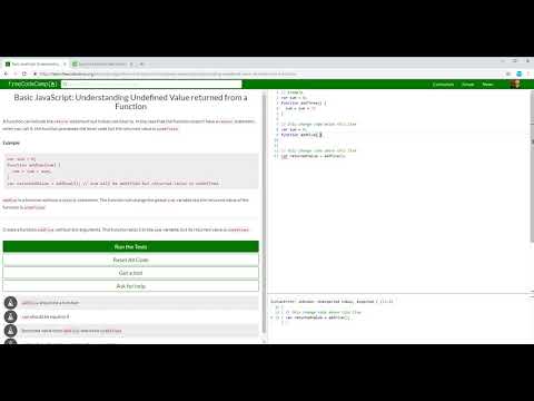 Basic Javascript Understanding Undefined Value Returned From A Function 53111learn Freecodecamp