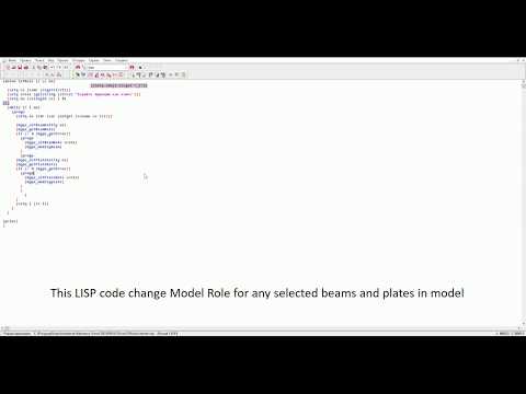 How to change blocked Model Role with LISP in Advance Steel