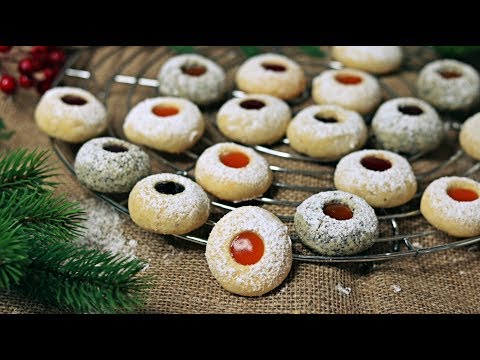 Husarenkrapfen - 1 Teig, viele bunte Kekse - Husarenkrapferl Rezept - Engelsaugen