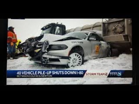 PART#2 02/04/2021 DOZEN OF VEHICLES IN ICY PILE UP ON INTERSTATE 80 BLIZZARD