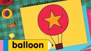 How To Draw A Hot Air Balloon  Simple Drawing Less