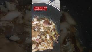 Making spicy smoked Salmon Pasta part 1 #pastarecipe #shortsafrica #100shorts2024 #asmr #shorts