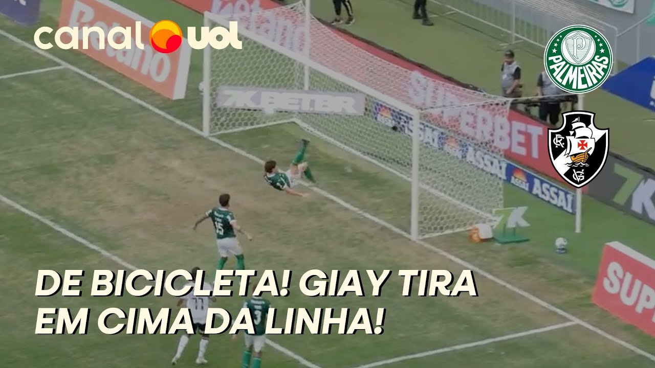 VASCO X PALMEIRAS: GIAY SALVA DE BICICLETA EM CIMA DA LINHA! VEJA O QUASE GOL NO BRASILEIRÃO