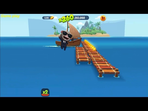 Talking Tom Gold Run - New World Hank on Hawaii! - New Character AGENT TOM Gameplay HD