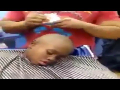 Little Kid Falls Asleep While Getting A Haircut (That Alcohol Is The Devil)