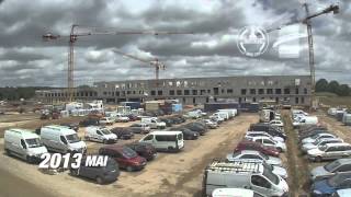 preview picture of video 'Pôle de Santé du Villeneuvois : avancement de la construction du complexe - juin 2014'