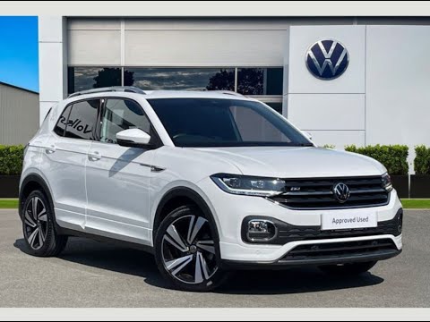 Approved Used Volkswagen T-Cross R-Line 1.0TSI 110PS DSG in White - CY21OVC - Crewe Volkswagen